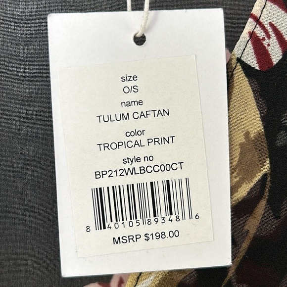 Walter Baker Tulum Sheer Tropical Print Floral Kimono Longline Duster Jacket O/S - Picture 6 of 11